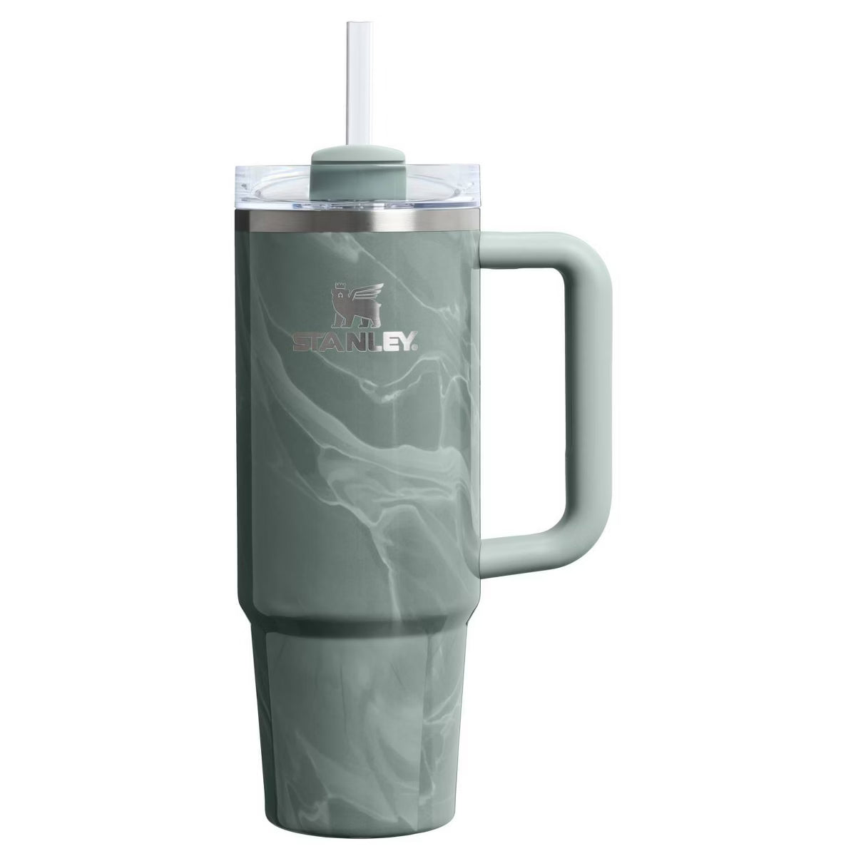 Stanley 30 oz Stainless Steel H2.0 Flowstate Quencher Tumbler Agate Calacatta