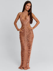 Kaelani Maxi Dress Rose Gold