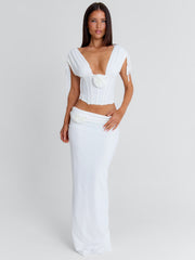 Zurai Maxi Skirt White