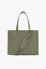 BEIS 'The Large Work Tote in Olive Croc