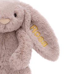 Personalised Bashful Luxe Bunny Rosa Medium