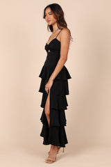Cabila Tiered Maxi Dress - Black