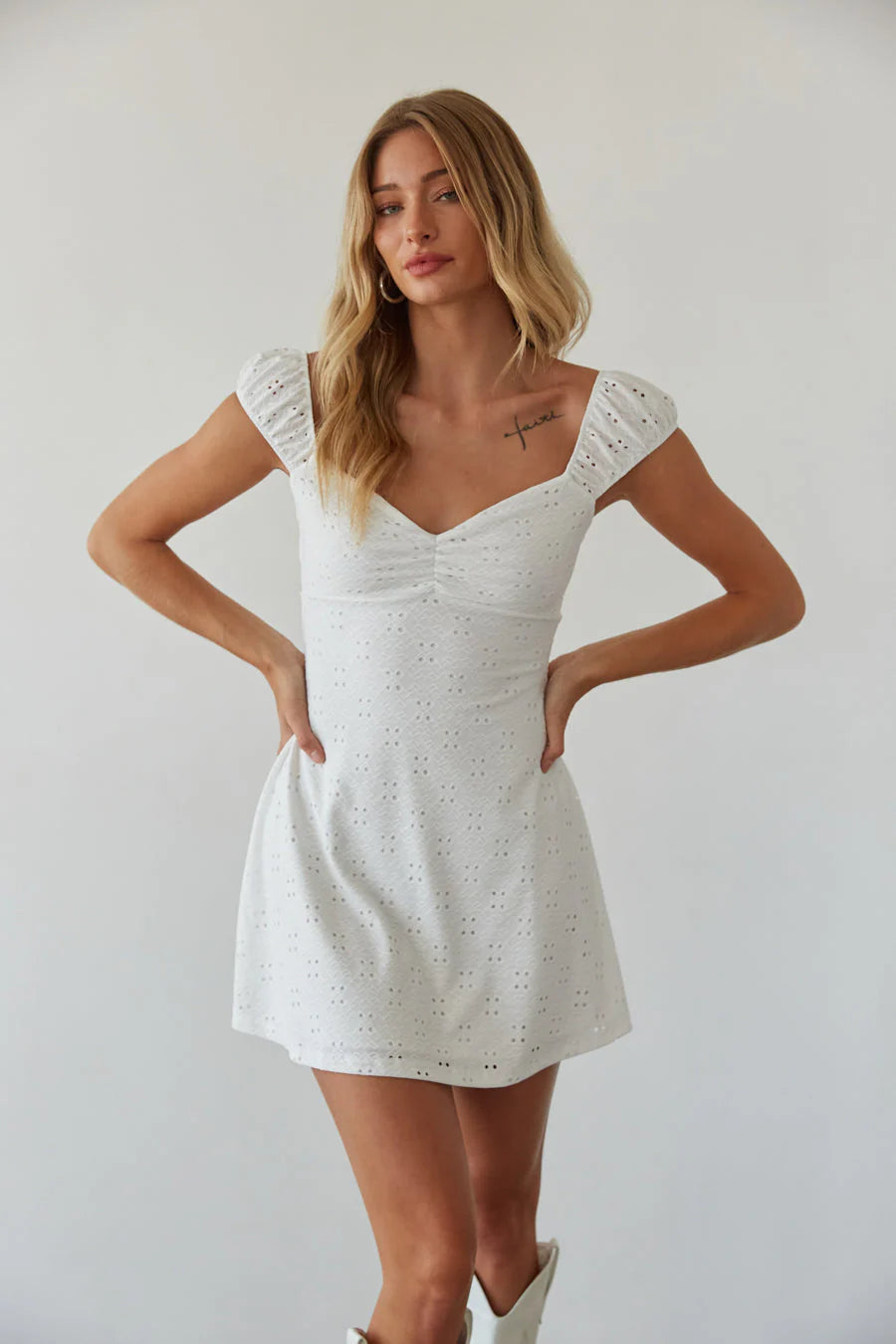 Aspen Eyelet Mini Dress