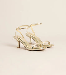 Silver Lining Strappy Kitten Heels