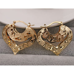Circle Heart Love Earrings