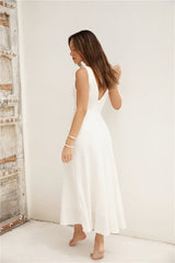 Soft Silhouette Maxi Dress White