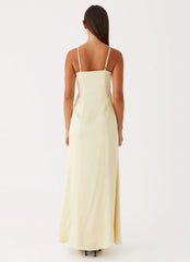 Miss Bloom Maxi Dress - Lemon
