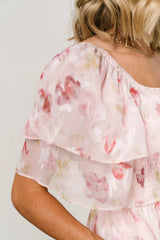 Flora Midi Dress | Blush Print