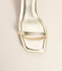 Silver Lining Strappy Kitten Heels