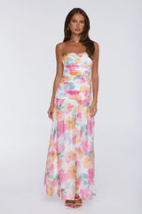 Pretty Much Perfect Strapless Maxi Dress Pink