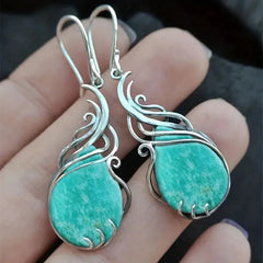 Vintage Earrings Imitation Turquoise Bohemian