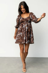 Amalia Romper | Brown Multi Floral