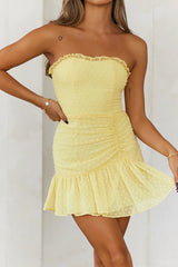 HELLO MOLLY Face On Magazines Dress Yellow