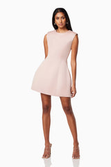 Pop Flared Mini Dress In Pink