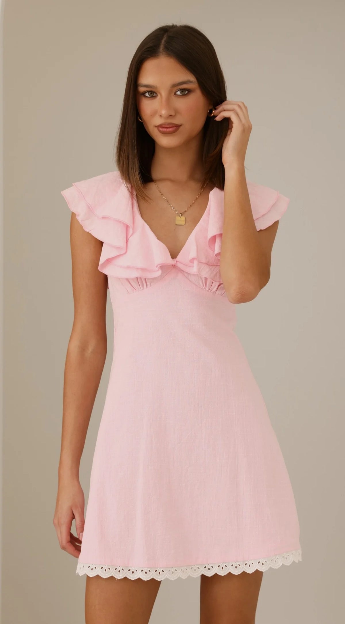 Hattie Mini Dress - Pink