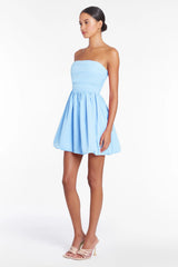 Oscar Attention Snatch Mini Dress Powder Blue