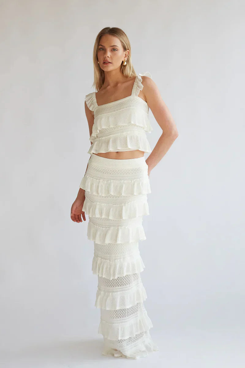 Colette Crochet Top and Maxi Skirt Set