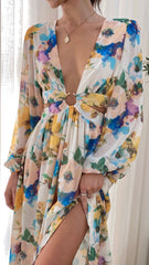 Rosie Maxi Dress - Blue Multi