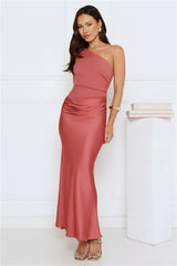 Starlit Darling Satin Maxi Dress Pink