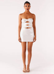 Clyra Sequin Mini Dress - Ivory